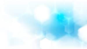 A soft, abstract background featuring overlapping hexagonal shapes in varying shades of blue and white. The design is luminous and has a futuristic, digital feel with a light, airy atmosphere.